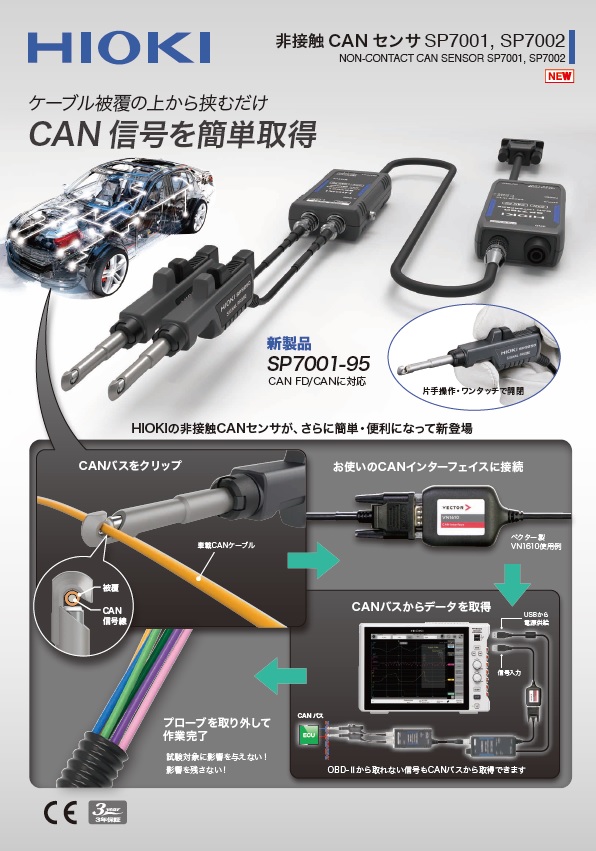 日置電機 非接触CANセンサ SP7001-90 (CAN FD CAN対応)