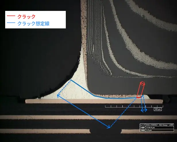 クラック率の計測方法(サンプル画像)